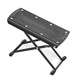 Rrayia Gitarrenfußhocker: 6 Positionen Höhe Gitarrenfußstütze klappbar extra stabile Fußstütze Hocker mit Gummifüßen und rutschfester Gummiauflage für klassischen Gitarrenspieler