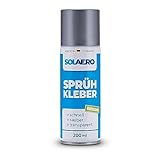 SOLAERO wasserfester Sprühkleber (200ml) - extra stark, fein vernebelnd, schnell haftend - Hobby & Handwerk | klebt Filz, Textil, Leder, Papier, Pappe, Holz, Makramee, uvm - Herstellung Deutschland