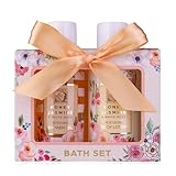 Accentra - Duschset Frauen Geschenkset HONEY JASMINE in schöner Geschenkbox - 2-teiliges Pflegeset mit Duschgel und Bodylotion - Wellness Geschenk Set zum Valentinstag, Muttertag & Weihnachten