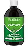 DETOX-Kur DietySlim 100% Vegan | Natürlich Leber & Körper entgiften & Abnehmen | 6 Wöchige Entgiftungskur | Entgiften, Entschlacken, Entwässern Reinigung Flüssig 500ml Grüner Tee Guarana Papaya Diät