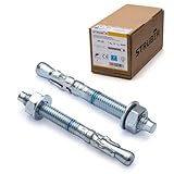 STRÜBER Schwerlastanker verzinkt (M12x200mm / 20 Stück) - Bolzenanker in Industriequalität - Keilanker aus verzinktem Stahl - Schwerlastdübel - Ankerbolzen - Stahlanker