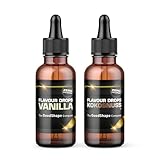 Flavour Drops zuckerfrei Set 2x 50 ml - Vanille & Kokosnuss | Geschmackstropfen OHNE KALORIEN zum Süßen mit Dosierhilfe | vegan | Für Naturjoghurt, Porridge oder Quark