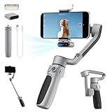 ZHIYUN CINEPEER CQ5 Combo [Official] Gimbal Smartphone mit Stimme-Gestützter, AI Tracker, Magnetisches Fülllicht, Gimbal Stabilisator für iPhone/Android, Handy Stabilisator für Vlogs, Live Streaming