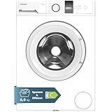 homeX Waschmaschine 6kg | Frontlader mit 1200 U/Min. | Inverter Motor - Leise & Effizient | Schontrommel - Sanfte Wäschepflege | Washing Machine mit 15 Programmen | Startzeitvorwahl | EEK C | WF612C-W