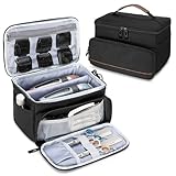 CURMIO Tragetasche für Haarschneider, Haarscherer Tasche Kompatibel mit Andis, Hatteker, Oster Haarschneider und Anderes Friseur Zubehör, Schwarz