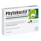 Die 20er Packung der Phytohustil Hustenreizstiller Pastillen in praktischen abtrennbaren Blistern, optimal auch für unterwegs