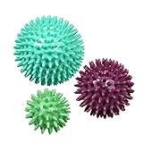 ResultSport Igelball Massageball Set mit Noppen für Rücken, Beine, Füße & Hände Muskelmassage - 6cm, 8cm und 10cm - Triggerpunkt Massagebälle, Stress Reflexzonen, Myofaszialer Ball, Rollerball