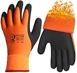 PROGANDA Arbeitshandschuhe Winter Wasserdicht - Thermo Warme Winterhandschuh Montagehandschuhe Grip Winterarbeitshandschuhe Arbeit Doppelbeschichte