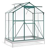 GIHAUVIA EIN Aluminiumdach mit Fundament von ca. 2,48 m² Fläche und einem Dachfenster von ca. 59,7 cm (L) × 51,6 cm (B)