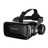 FIYAPOO VR Brille with Headset 3D VR Glasses Virtual Reality Brille PC Unterhaltung für 4.7-6.5 Display, Android/iOS Handgeräte, HD, Blaulicht Modus,Kinder und Erwachsenen, Geschenk