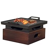 Tragbarer japanischer Holzkohlegrill – kompakter Tischgrill für Camping & Picknick – einfach zu bedienender Grill für Familientreffen – leichtes Design, perfekt für das Kochen im Freien