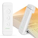 Glocusent Leselampe Buch Klemme, Augenschonende Bücher Leselampe mit 3 Farben & 5 dimmbaren Helligkeiten, Wiederaufladbar Buchlampe, Buch Leselicht perfekt für Buchliebhaber und Kinder