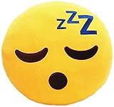 40cm Emojis Kissen Meeresschlaf ZZZ Lächeln Kissen Emoticon Gesicht Schlafen ZZZ Großes Dekokissen Plüsch Emoticon Smiley Face Farbe Gelb