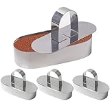 Kuchenringformen – 4 Backringe für Kuchen | Tortenringe mit Schieber | Schaumringe aus Edelstahl | Backringe Set | Backringform | Annea