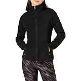 Amazon Essentials Damen Polarfleecejacke mit Durchgägigem Reißverschluss - Auslauffarben, Schwarz, M