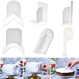 'N/A' 6 Stück Kuchen Glätten Werkzeug,Formstanzer Glätter für Fondant,Cutter,Sharp Kantenschneider,DIY Decorator Finisher Werkzeug Tortenglätter Set für Fondant,Sugarcraft,Buttercreme,Zuckerguss