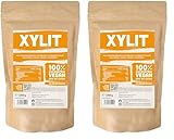 Premium Xylit mit 1:1 Süßkraft gegenüber Zucker 1kg verwendbar als kalorienarmer Zuckerersatz, bekannt aus Supermarkt und Drogerie in Deutschland, feinkörnig (1 kg) (Packung mit 2)