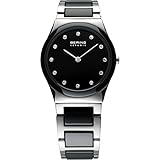 BERING Damen Uhr Quarz Movement - Ceramic Collection mit Edelstahl/Keramik und Saphirglas 32230-742 Armbandsuhren