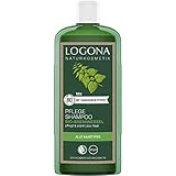 LOGONA Naturkosmetik Pflegendes Shampoo für natürlich gesundes Haar, Geeignet für alle Haartypen, Haarshampoo mit veganer Formel aus Bio Brennnessel, 1 x 500 ml