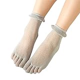 Qsvbeeqj Mode Frauen Mädchen Fünf Finger Socken Süße Hollow Muster Kurzsocke Antiskid Finger Zehen Socken Neue 5 Farbzehen Für Frauen Für Absätze Hohl