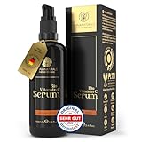 BIO Vitamin C Serum • 100ml +Hyaluron +Vitamin E +Panthenol ✓ 100% Vegan & BIO ✓ 6-Fach Vitamin C Serum Gesicht ✓hochdosiertes & verkapseltes Vitamin C für reine Haut ✓ Naturkosmetik Made in Germany
