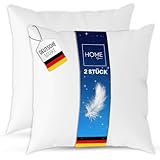 Home Oase Kopfkissen Federkissen - Kissen mit 100% Federfüllung - Federkopfkissen mit Bezug aus Baumwolle - Ökotex-Zertifiziert - Füllkissen für erholsamen Schlaf - Kissen 80x80 cm - Made in Germany