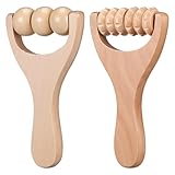 BUTIFULSIC Handbetriebene Ergonomische Massagerollen 2 Stück für Schultern Nacken und Füße Praktische Akupunkturgeräte für Professionelle und Private Anwendung