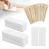 400 Stück Wachsstreifen zur Haarentfernung, nicht gewebtes Gesichtswachspapier für Frauen, Gesicht, Körper, Arme, Beine, Haarreinigung und -entferner (3,8 x 10 cm, 1,6 x 3,9 Zoll)