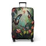 wxlmom Kofferschutzhülle L Rosa Grün Elastische Koffer Cover Kofferüberzug Schutzhülle,Waschbar Staubdicht Kratzschutz & Reißfest Kofferhülle,Kofferschutzhülle