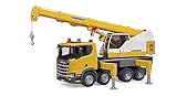 bruder 03571 - Scania Super 560R Liebherr Kran LKW mit Light & Sound Modul - 1:16 Fahrzeuge, Baufahrzeug, Kranwagen, Lastwagen, Spielzeug ab 4 Jahre