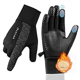 GXCROR Handschuhe Herren Damen Fleece Laufhandschuhe Sport Touchscreen Handschuhe Winterhandschuhe Geeignet zum Laufen, Radfahren, Wandern, Skifahren