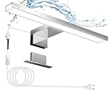 Hommie LED Spiegelleuchte Bad mit Schalter 30CM 5W 4000K Neutralweiß Aluminiumlegierung Spiegellampe Badezimmer Lampe 230V Schrankleuchte Schminklicht Spiegel Beleuchtung IP44 Wasserdicht