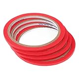 CORHAD 4 Rollen Klebeband für Kleidung Drapieren Selbstklebendes Masking Tape Rot Geeignet für Modedesign DIY Projekte ohne Rückstände Wiederverwendbar