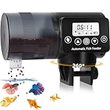 Aoyar Futterautomat Aquarium Fischfutter Automat: Programmierbar LCD -Anzeige Fischfutterspender mit Timer, 200ML Kleine Flocken und Pellets Fischfutterautomat Fuer Aquarium Fischtank