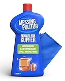 Vero Shine Kupfer Reiniger (225ml), Messing Reiniger für extra Glanz, Messing Politur fur Kupfer, Bronze und Edelstahl, Messingputzmittel