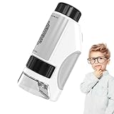 Besreey Taschenmikroskop, Handmikroskop für | LED-Lichtquelle 60 x bis 120 x für Anfänger im Kindergarten | Wissenschaftliche Experimente für die Schule, wissenschaftliche Lernsets für