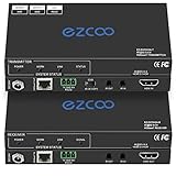 ROFAVEZCO HDMI Extender über Ethernet 4k 60Hz unkomprimierte 18G/BPS über Single Cat5/6 bis zu 40 m, RS232 + POE + IR + HDCP2.2 HDR und CEC EDID