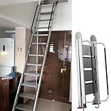 Klappbare Dachbodentreppe aus Metall, stabile und sichere Feuerentweichlösung für zweistöckige Häuser und Wohnungen