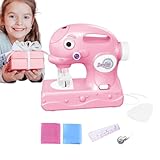Generisch Kleine Nähmaschine für Erwachsene und Kinder – kompaktes Nähspielzeug kreatives Rollenspiel, lustiges Kunst- Bastelset im Alter von 8–12 Jahren, Mädchen | Praktisches Anf