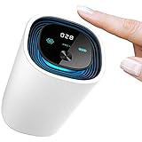 Goorvoucs Drahtloser Intelligenter Luft Reiniger & Ionisator Tragbarer Smart PM2.5 Luft QualitäTs Monitor Auto Luft Reiniger Weiß