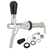 DEWIN Einstellbarer Bierhahn, G5/8 Zoll Gewinde Langschaft Einstellbarer Fassbierhahn Zapfhahn Spender Weinwerkzeuge Home Brewing Zubehör
