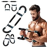 Twister Armtrainer, Verstellbares Brust Trainingsgerät & Muscle fit Gerät (30-50 kg / 60-110 lb), 3 Stufen Portable Power Twister Stange mit abnehmbarem Design，Fitnessgeräte für Zuhause, Büro & Reise