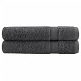 INLIFE Premium-Saunatücher SOLUND 2 STK Anthrazit 80x200 cm 600 g/m²,Heim & Garten,Haushaltswäsche,Handtücher,Anthrazit,2.15 KG,137168
