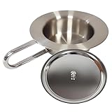 HaseMed Steckbecken mit Deckel – Edelstahl, 31 cm, 1 Stück – Hygienisches Pflegebett-Zubehör für Klinik & Zuhause – Wiederverwendbar, rostfrei & leicht zu reinigen – Bettpfanne für Erwachsene