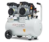 Starkwerk SW 457/8 Flüster Kompressor Silent Kompressor 1,5kW !69 dB! 8Bar ölfrei Druckluft Kompressor leise Compressor inklusive Druckminderer und Wasserabscheider