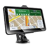 Navigationsgerät für Auto LKW 2023-7 Zoll GPS Navi mit 2.5D Touchscreen PKW LKW Navigation, Europa UK 52 Karten Lebenslang Kostenloses Kartenupdate, Sprachführung Fahrspurassistent POI Blitzerwarner
