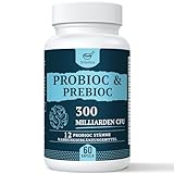 Probiotika Darmbakterien Kapseln Hochdosiert - 300 Mrd. KBE - 12 Bakterienstämme - Mit Inulin & Lebendkulturen - 60 Magensaftresistente Kapseln