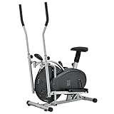 ArtSport 2in1 Crosstrainer & Heimtrainer leise, Widerstand stufenlos einstellbar, Sattel 7-Fach höhenverstellbar, Ellipsentrainer für Fitness Zuhause