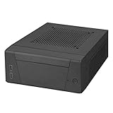 SilverStone Technology SST-ML10B - Milo Mini-ITX kompaktes HTPC Desktop Gehäuse, modulares Design, Inklusive VESA-Montageplatte, schwarz