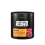 ESN Crank, Fresh Berry Juice, 380 g, Pre Workout Booster mit Koffein, vegan - made in Germany